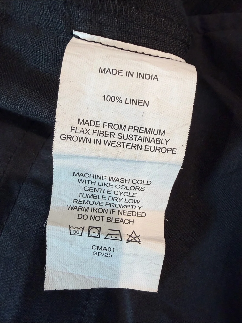 Quince NWT 100% European Linen Shorts XL Black Pull On Drawstring Pockets